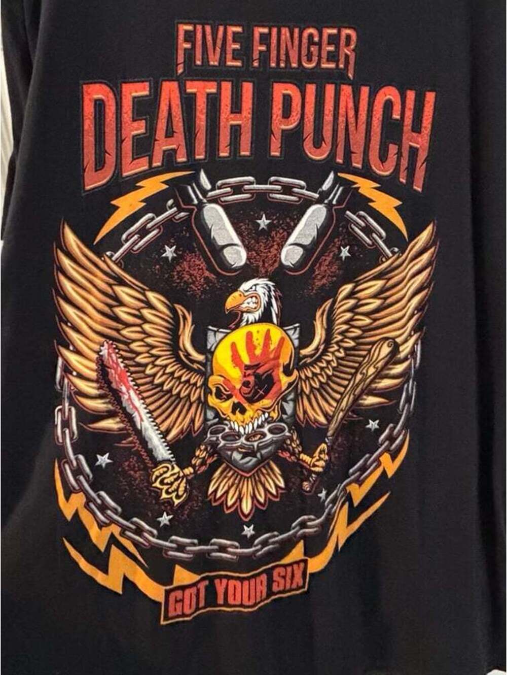 Five Finger Death Punch Got Your Six SIZE XL BAND EMO ROCK HARD FFDP